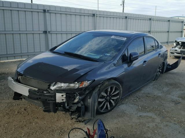 2HGFB2F95FH524191 - 2015 HONDA CIVIC EXL CHARCOAL photo 2