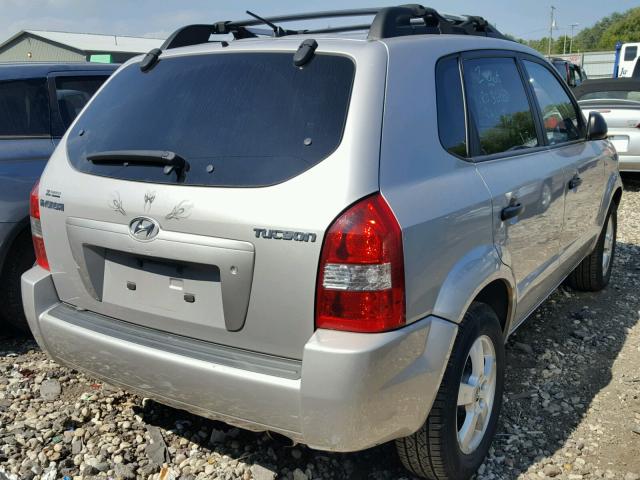 KM8JM12B85U180546 - 2005 HYUNDAI TUCSON GL SILVER photo 4