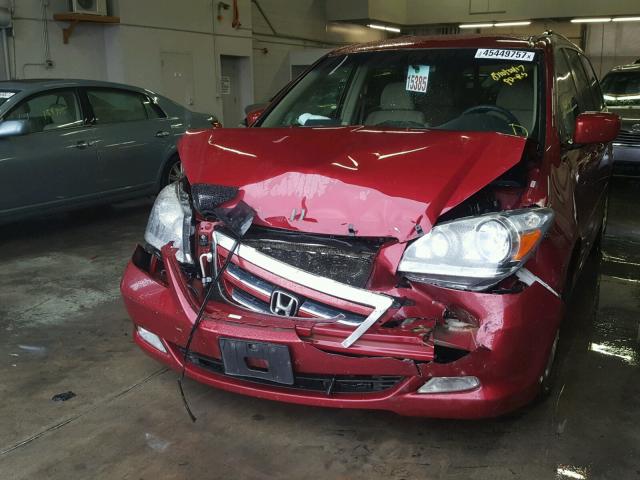 5FNRL38476B116961 - 2006 HONDA ODYSSEY RED photo 2