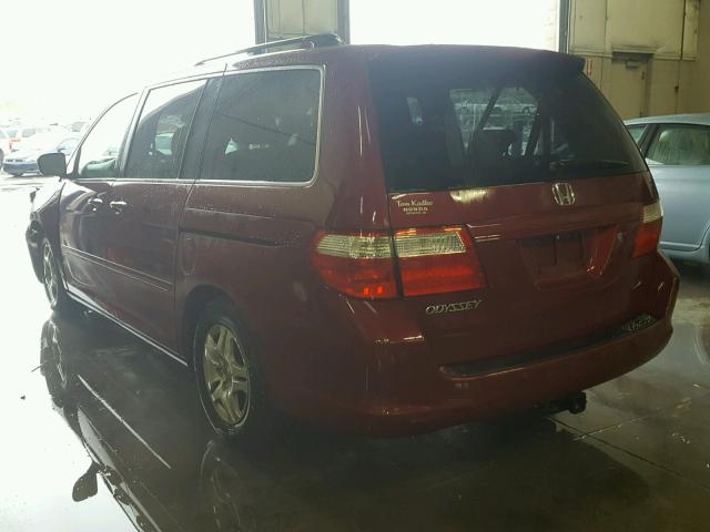 5FNRL38476B116961 - 2006 HONDA ODYSSEY RED photo 3