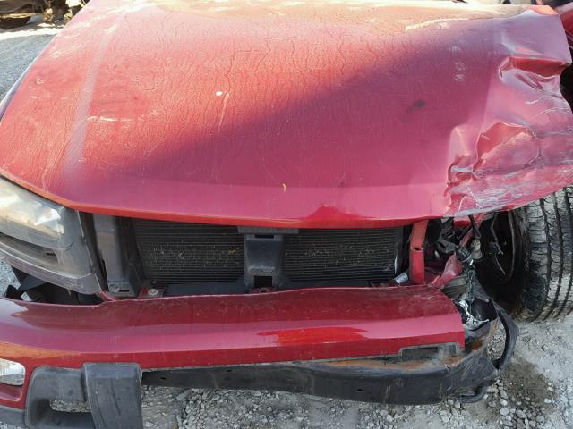 1GNDT13S552289102 - 2005 CHEVROLET TRAILBLAZE RED photo 7