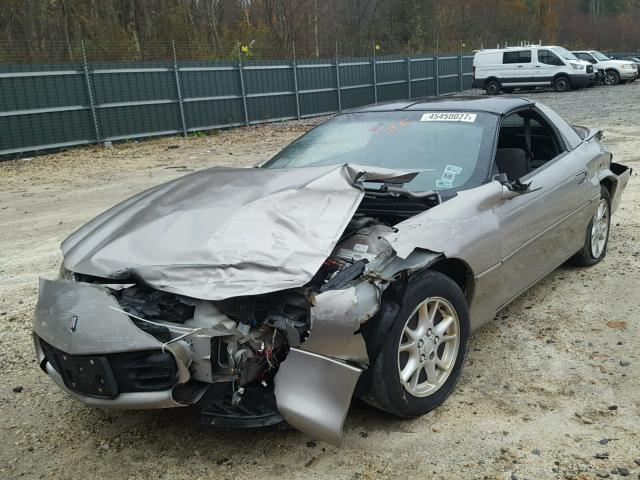 2G1FP22KX12120557 - 2001 CHEVROLET CAMARO BEIGE photo 2