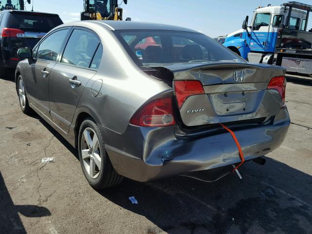 2HGFA16998H345734 - 2008 HONDA CIVIC EXL 灰色 照片 3