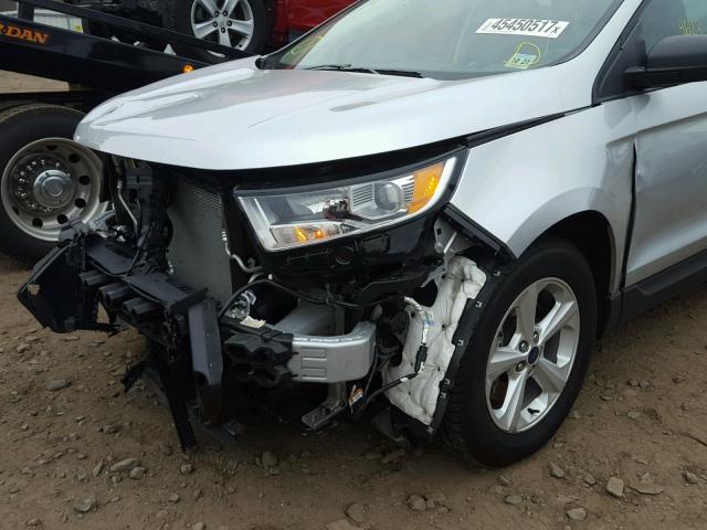 2FMPK4G94GBC55565 - 2016 FORD EDGE SE SILVER photo 9