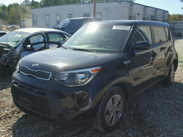 KNDJN2A21F7791480 - 2015 KIA SOUL BLACK photo 2