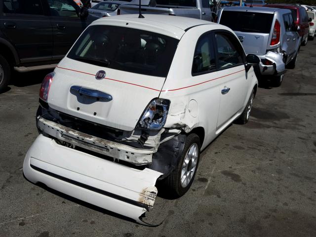 3C3CFFAR6CT288730 - 2012 FIAT 500 POP WHITE photo 4