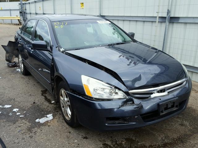 1HGCM56727A042615 - 2007 HONDA ACCORD BLUE photo 1