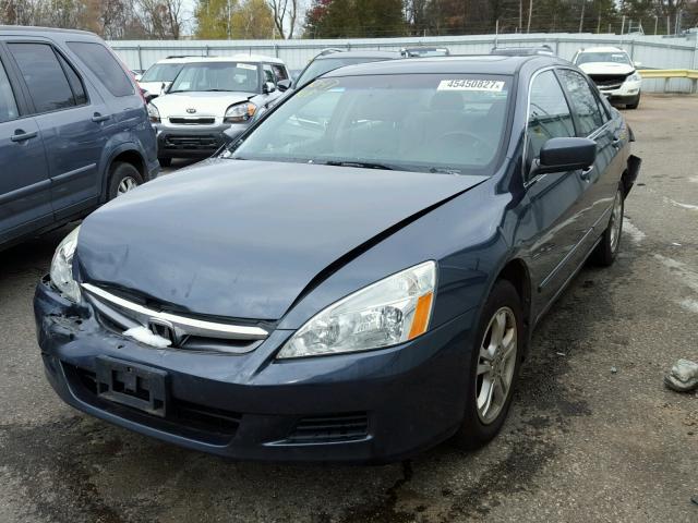 1HGCM56727A042615 - 2007 HONDA ACCORD BLUE photo 2