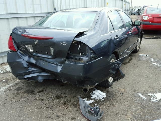 1HGCM56727A042615 - 2007 HONDA ACCORD BLUE photo 4