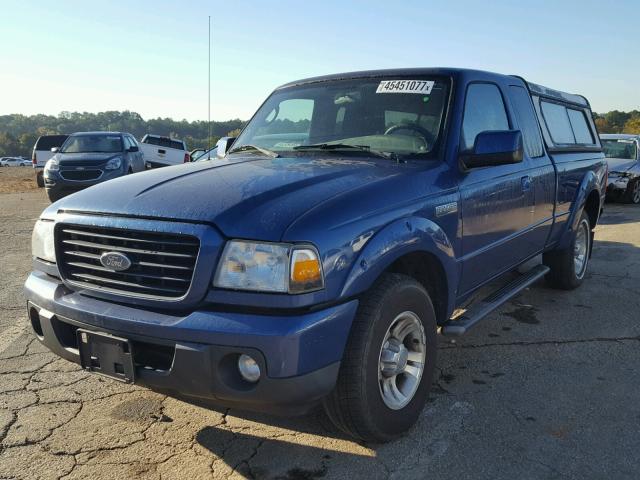 1FTYR44U88PB11024 - 2008 FORD RANGER BLUE photo 2