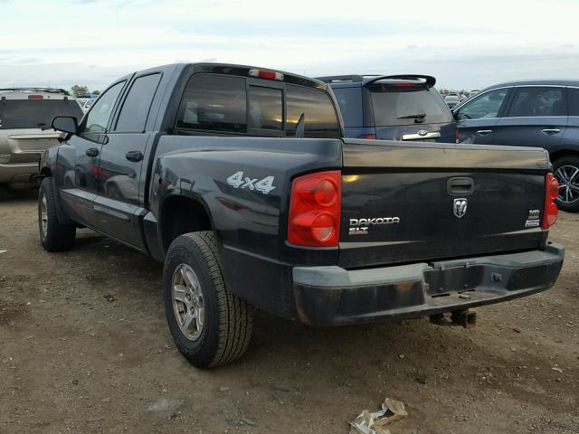 1D7HW48N95S317348 - 2005 DODGE DAKOTA QUA BLACK photo 3