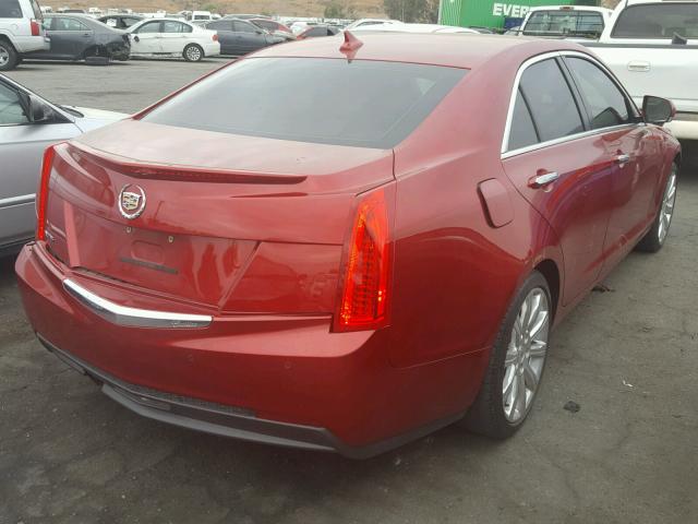 1G6AB5RA0E0132449 - 2014 CADILLAC ATS LUXURY RED photo 4