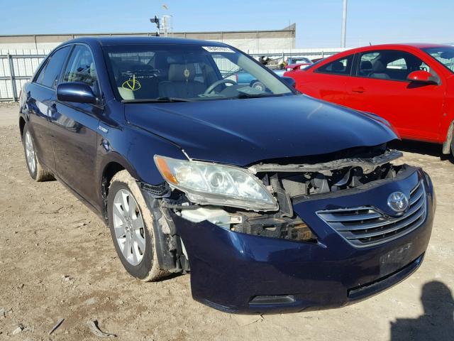 4T1BB46K08U032837 - 2008 TOYOTA CAMRY HYBR BLUE photo 1