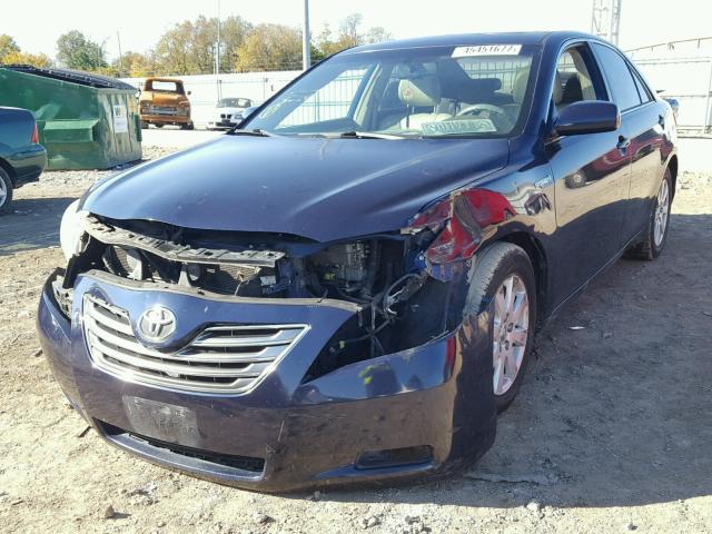 4T1BB46K08U032837 - 2008 TOYOTA CAMRY HYBR BLUE photo 2