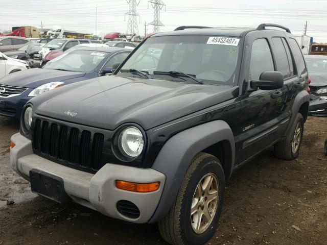 1J4GK48K54W263183 - 2004 JEEP LIBERTY SP BLACK photo 2