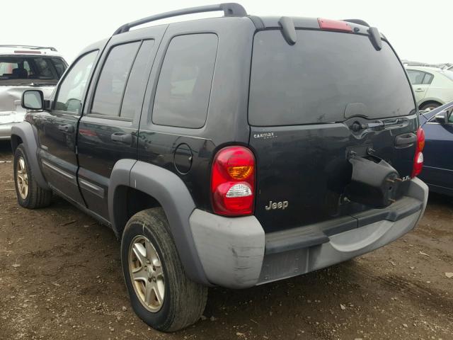 1J4GK48K54W263183 - 2004 JEEP LIBERTY SP BLACK photo 3