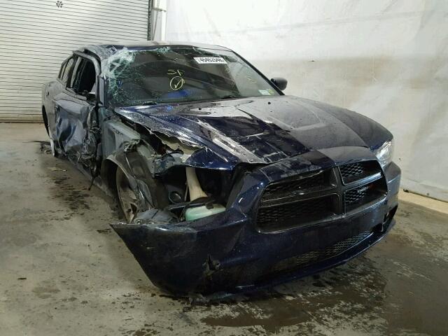 2C3CDXHG5EH342109 - 2014 DODGE CHARGER SX BLUE photo 1