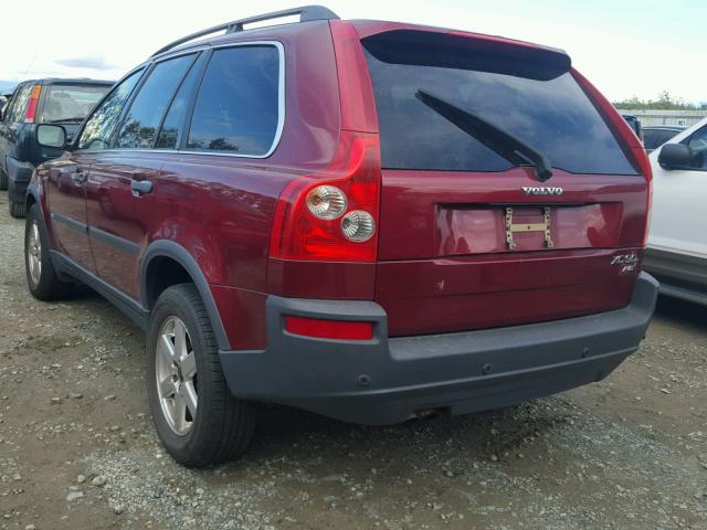 YV1CZ59H641101238 - 2004 VOLVO XC90 RED photo 3