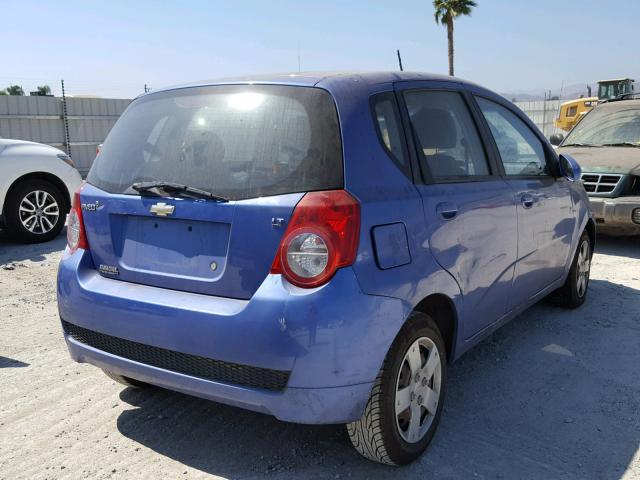 KL1TD66E09B318572 - 2009 CHEVROLET AVEO LS BLUE photo 4