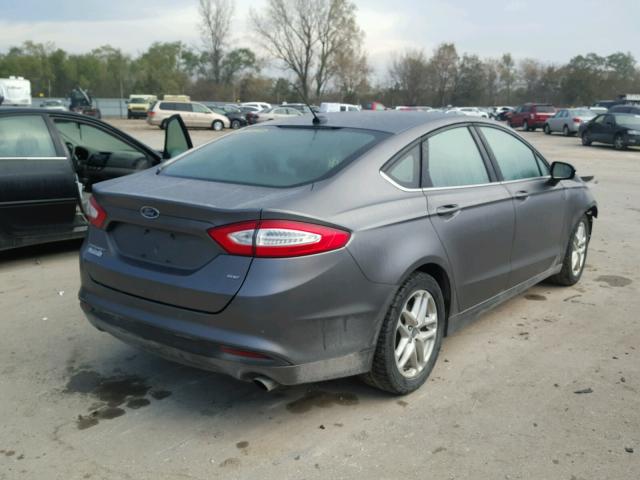 3FA6P0H7XER276268 - 2014 FORD FUSION SE GRAY photo 4