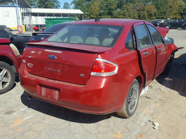 1FAHP3FN1AW194108 - 2010 FORD FOCUS SE RED photo 4