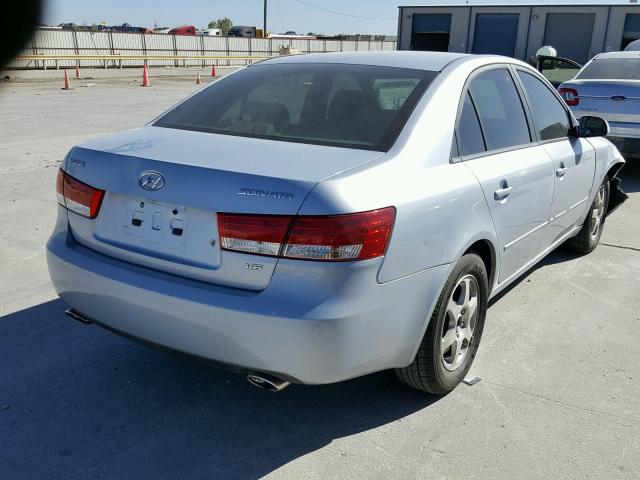 5NPEU46F56H141400 - 2006 HYUNDAI SONATA GLS SILVER photo 4