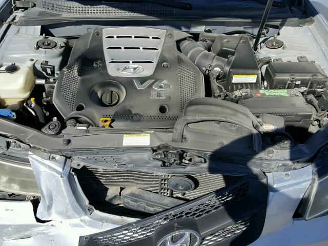 5NPEU46F56H141400 - 2006 HYUNDAI SONATA GLS SILVER photo 7