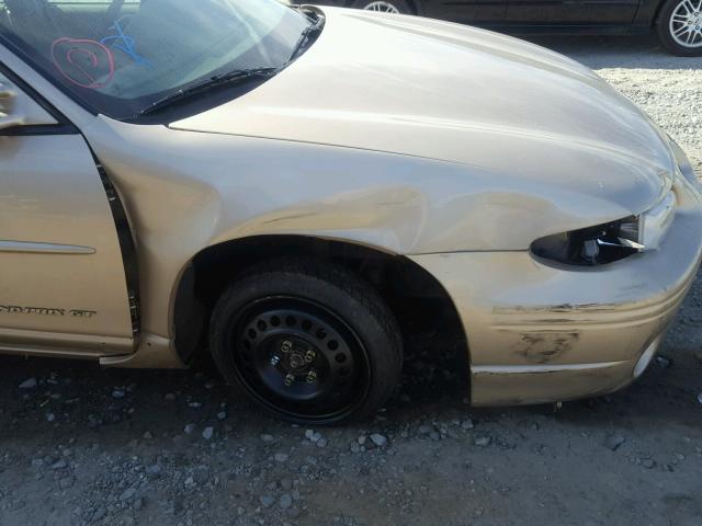 1G2WP52K62F284207 - 2002 PONTIAC GRAND PRIX GOLD photo 9