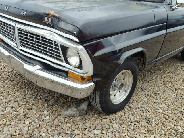 F10GLN11949 - 1972 FORD F-100 BLACK photo 9