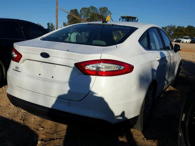 3FA6P0G77ER338601 - 2014 FORD FUSION S WHITE photo 4