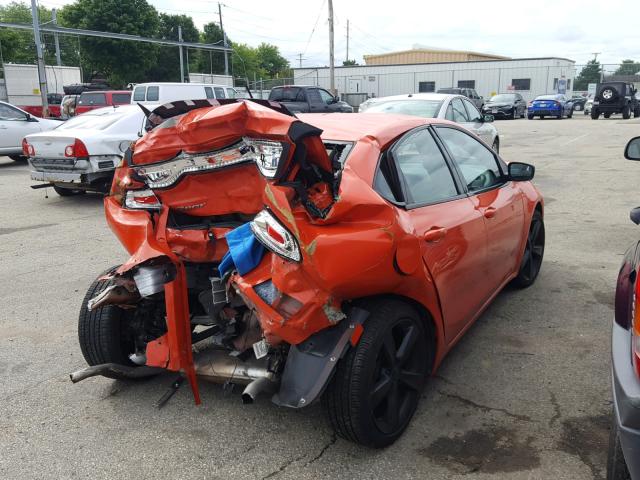 1C3CDFBB0FD378666 - 2015 DODGE DART SXT ORANGE photo 4