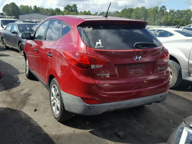 KM8JT3AB9DU663235 - 2013 HYUNDAI TUCSON GL RED photo 3