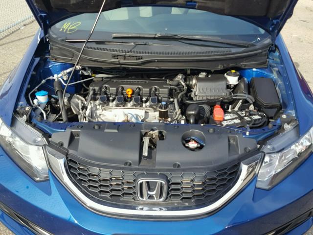 19XFB2F56FE039873 - 2015 HONDA CIVIC LX BLUE photo 7