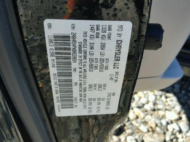 2A8HR54PX8R639834 - 2008 CHRYSLER TOWN & COU BLACK photo 10