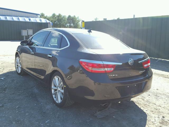 1G4PP5SK2C4183481 - 2012 BUICK VERANO BLACK photo 3