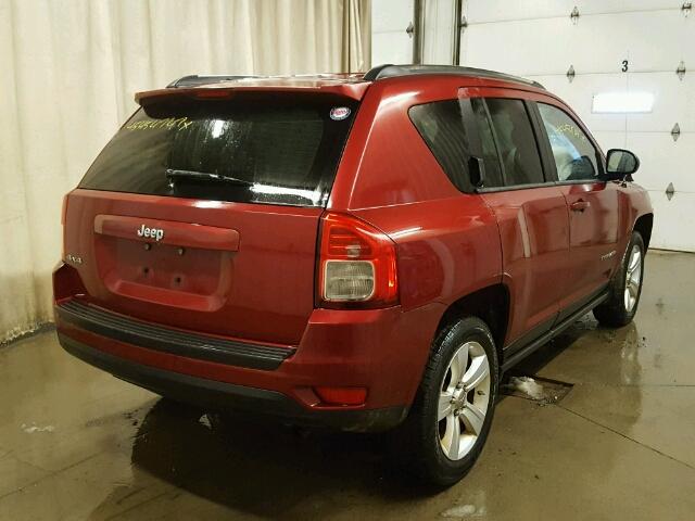 1C4NJDBB3CD553294 - 2012 JEEP COMPASS SP RED photo 4