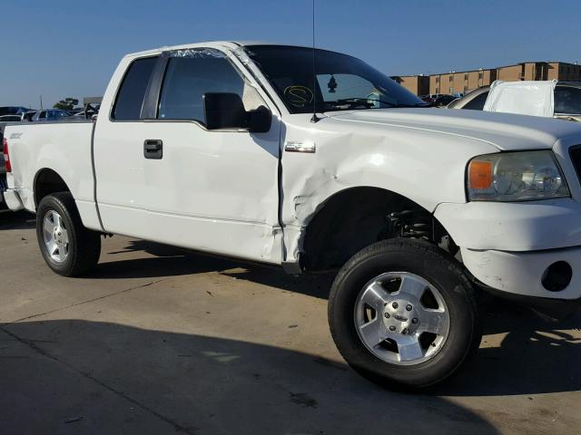 1FTRX12W36KD69202 - 2006 FORD F150 WHITE photo 9