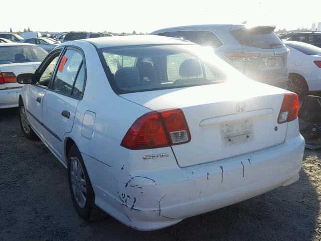 2HGES163X4H621479 - 2004 HONDA CIVIC DX V WHITE photo 3