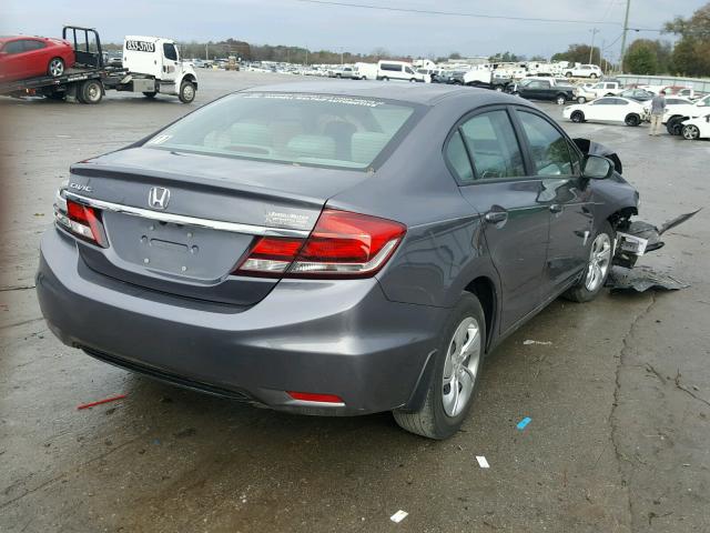 19XFB2F51FE104452 - 2015 HONDA CIVIC LX GRAY photo 4