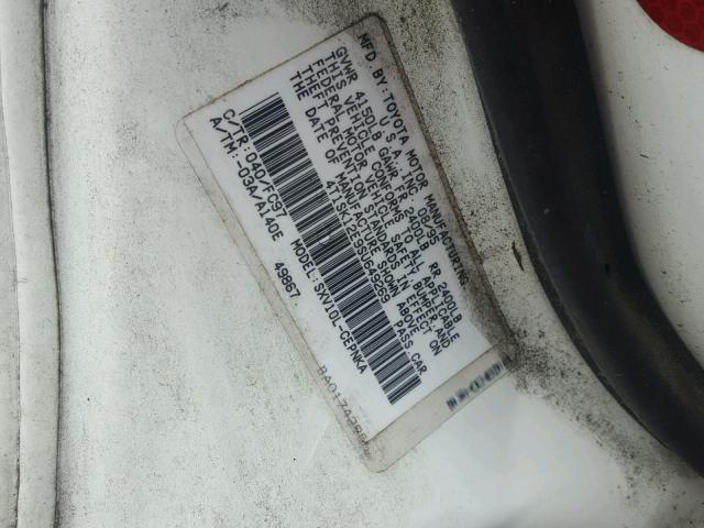 4T1SK12E9SU649269 - 1995 TOYOTA CAMRY LE WHITE photo 10