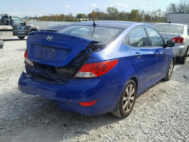 KMHCU4AE6DU434002 - 2013 HYUNDAI ACCENT GLS BLUE photo 4