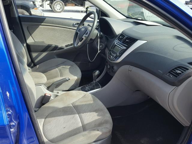 KMHCU4AE6DU434002 - 2013 HYUNDAI ACCENT GLS BLUE photo 5