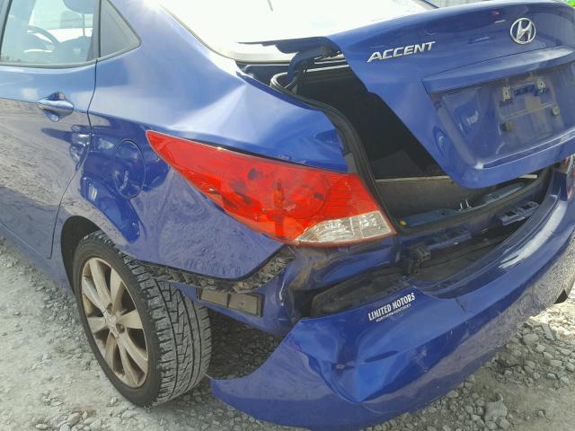 KMHCU4AE6DU434002 - 2013 HYUNDAI ACCENT GLS BLUE photo 9