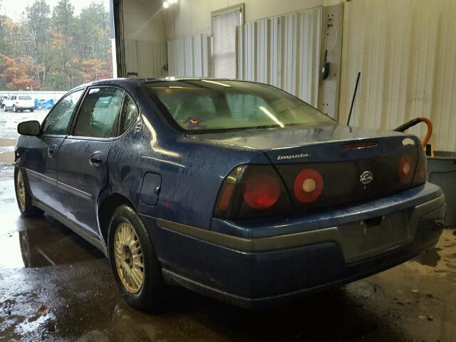 2G1WF52E049214019 - 2004 CHEVROLET IMPALA BLUE photo 3