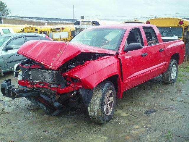 1D7HW48N75S161956 - 2005 DODGE DAKOTA QUA RED photo 2