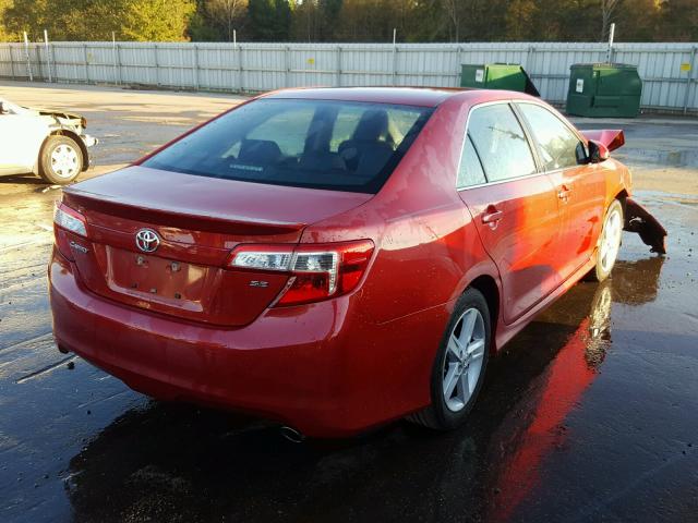 4T1BF1FK1CU620564 - 2012 TOYOTA CAMRY BASE RED photo 4