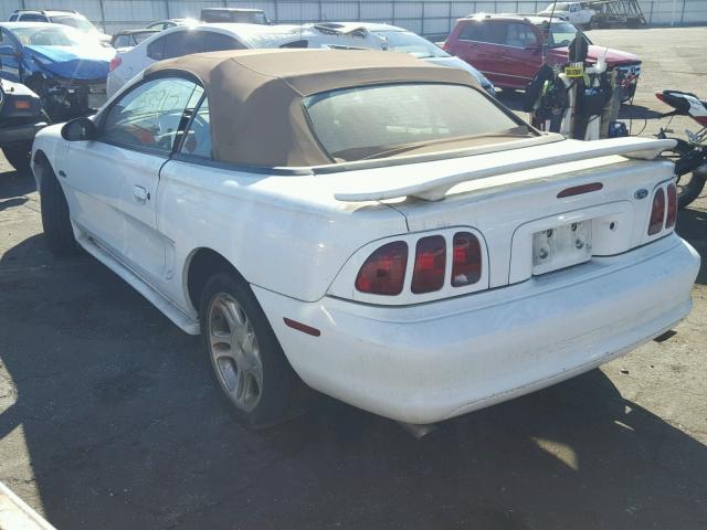 1FAFP45X0WF145022 - 1998 FORD MUSTANG GT WHITE photo 3