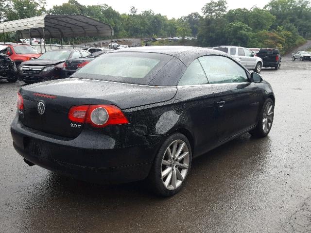 WVWDA71F87V015546 - 2007 VOLKSWAGEN EOS 2.0T S BLACK photo 4