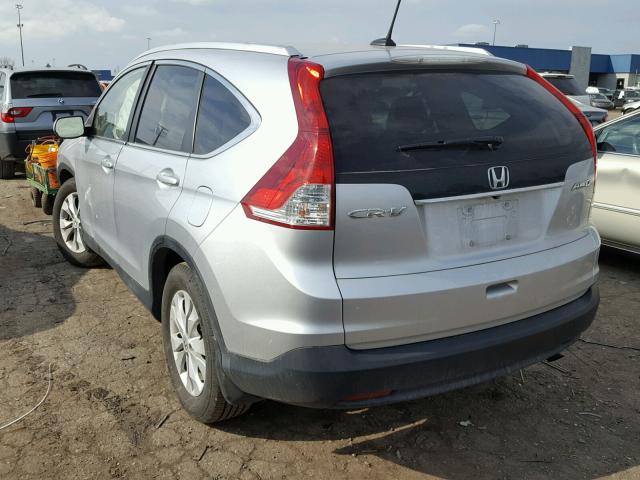 2HKRM4H74EH714373 - 2014 HONDA CR-V EXL SILVER photo 3