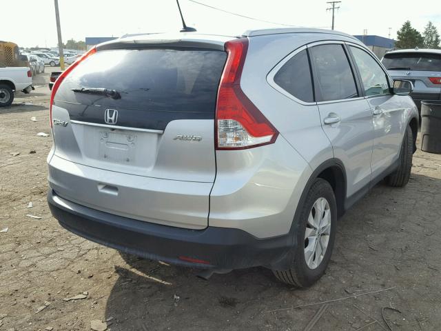 2HKRM4H74EH714373 - 2014 HONDA CR-V EXL SILVER photo 4